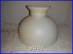 Vintage 10 Satin Opal Creme Off White Milk Glass Student Lamp Shade, Hand Blown