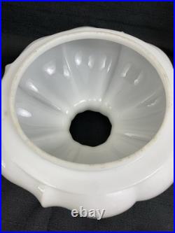 Vintage 14 Aladdin Model #11 Kerosene Oil Lamp Electrified White Melon Shade