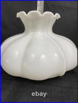 Vintage 14 Aladdin Model #11 Kerosene Oil Lamp Electrified White Melon Shade
