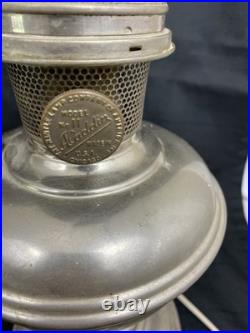 Vintage 14 Aladdin Model #11 Kerosene Oil Lamp Electrified White Melon Shade