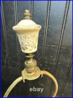 Vintage 1909 Weber Ceramic Aladdin Lamp Electric Table Lamp 22in
