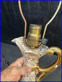 Vintage 1909 Weber Ceramic Aladdin Lamp Electric Table Lamp 22in