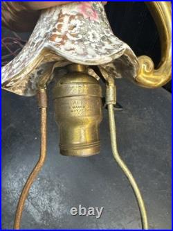 Vintage 1909 Weber Ceramic Aladdin Lamp Electric Table Lamp 22in