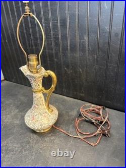 Vintage 1909 Weber Ceramic Aladdin Lamp Electric Table Lamp 22in