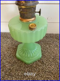 Vintage 1930's Aladdin Model B Mantle Oil Lamp Jadeite