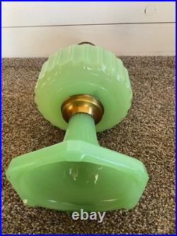 Vintage 1930's Aladdin Model B Mantle Oil Lamp Jadeite