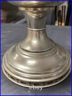 Vintage 1930s ALADDIN Model 12 TABLE LAMP Nickel Over Brass KEROSENE OIL