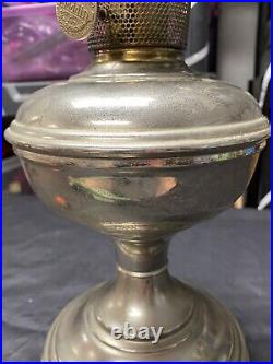 Vintage 1930s ALADDIN Model 12 TABLE LAMP Nickel Over Brass KEROSENE OIL