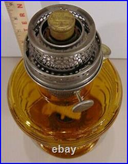 Vintage 1930s Aladdin Beehive New Type B Amber Glass Kerosene Oil Lamp