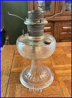 Vintage 1930s Aladdin Beehive Pattern Kerosene Oil Lamp With Shade 701B