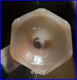 Vintage 1930s Aladdin Corinthian Lamp Rose Moonstone Glass, Electrified NO DRILL