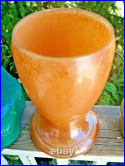 Vintage 1930s Aladdin Venetian Art Glass Vase Oil Kerosene Lamp Model 12
