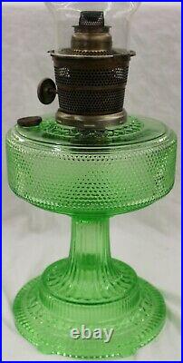Vintage 1933 Colonial Green Aladdin Kerosene Lamp with Model B Burner