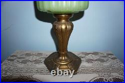Vintage 1935 36 Green Aladdin B-122 MAJESTIC Oil Kerosene Lamp