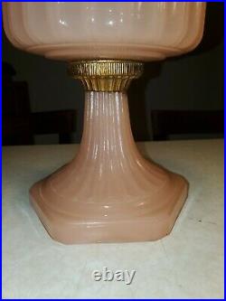 Vintage 1935 Aladdin Corinthian Rose Moonstone Oil Lamp Good Used Condition