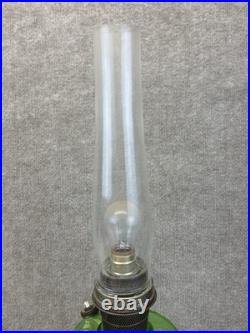 Vintage 1939 Aladdin Green Glass Washington Drape Nu-Type B Lamp Electrified