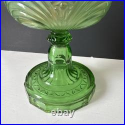 Vintage 1939 Aladdin Green Uranium Glass Washington Drape B40 Nu-Type B Oil Lamp