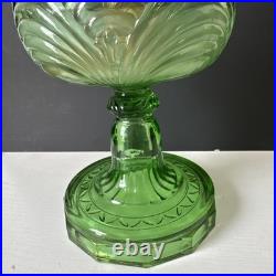 Vintage 1939 Aladdin Green Uranium Glass Washington Drape B40 Nu-Type B Oil Lamp