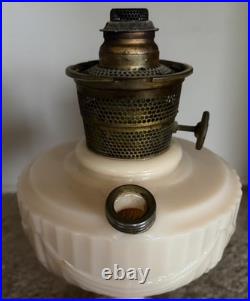 Vintage 1940's Aladdin B-75 Tall Lincoln Drape Ivory Alacite Uranium Oil Lamp