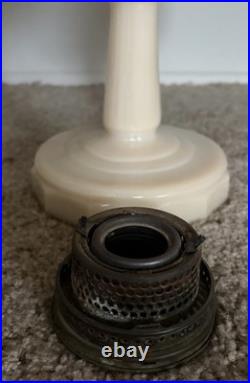 Vintage 1940's Aladdin B-75 Tall Lincoln Drape Ivory Alacite Uranium Oil Lamp