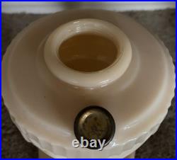 Vintage 1940's Aladdin B-75 Tall Lincoln Drape Ivory Alacite Uranium Oil Lamp