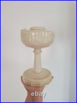 Vintage 1940's Aladdin Model B-75 Alacite Uranium Tall Lincoln Drape Oil Lamp