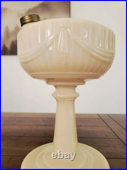 Vintage 1940's Aladdin Model B-75 Alacite Uranium Tall Lincoln Drape Oil Lamp