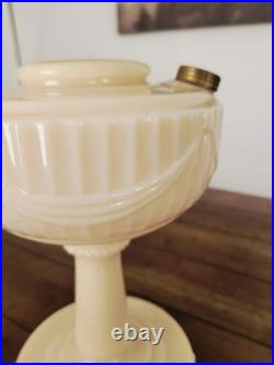 Vintage 1940's Aladdin Model B-75 Alacite Uranium Tall Lincoln Drape Oil Lamp