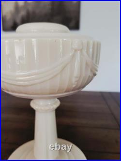 Vintage 1940's Aladdin Model B-75 Alacite Uranium Tall Lincoln Drape Oil Lamp