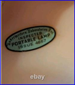 Vintage 1940's Aladdin Nude Woman Cougar Cream Pink Alacite Lamp Rarest! Wow