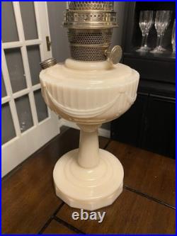 Vintage 1940s Aladdin B-75 Tall Lincoln Drape Alacite Oil Lamp -Type B / Heeless