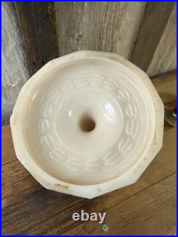 Vintage 1940s Aladdin Model B Tall Ivory Alacite Lincoln Drape Kerosene Oil Lamp