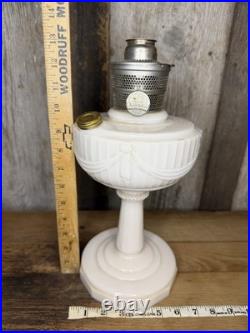 Vintage 1940s Aladdin Model B Tall Ivory Alacite Lincoln Drape Kerosene Oil Lamp
