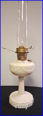 Vintage 1940s Aladdin Tall Lincoln Drape Alacite Kerosene Oil Lamp Refurbished