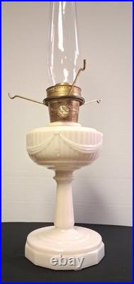 Vintage 1940s Aladdin Tall Lincoln Drape Alacite Kerosene Oil Lamp Refurbished