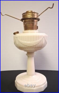 Vintage 1940s Aladdin Tall Lincoln Drape Alacite Kerosene Oil Lamp Refurbished