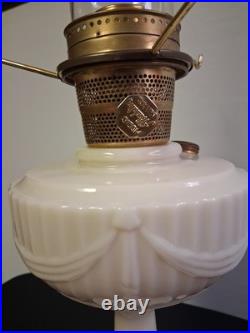 Vintage 1940s Aladdin Tall Lincoln Drape Alacite Kerosene Oil Lamp Refurbished