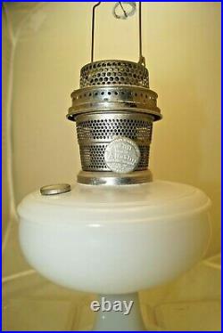 Vintage 1940s Aladdin Venetian White Oil Kerosene Lamp