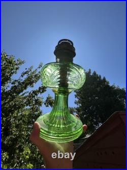 Vintage 1941 Aladdin Green B47 Bell stem Oil Lamp
