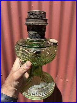 Vintage 1941 Aladdin Green B47 Bell stem Oil Lamp