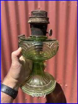 Vintage 1941 Aladdin Green B47 Bell stem Oil Lamp