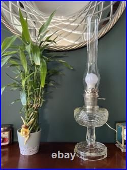 Vintage 1943 Aladdin Oil/Electric Lamp Washington Drape B-53X Clear Pedestal