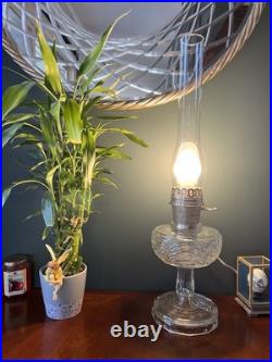 Vintage 1943 Aladdin Oil/Electric Lamp Washington Drape B-53X Clear Pedestal