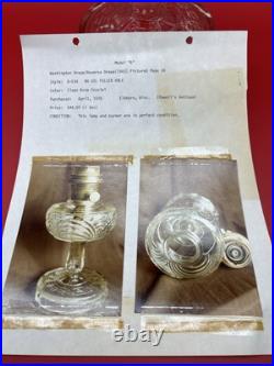 Vintage 1943 Aladdin Oil/Electric Lamp Washington Drape B-53X Clear Pedestal