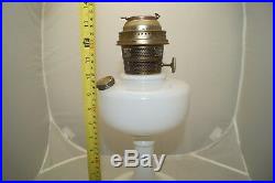 Vintage 1948 53 Aladdin White Pearlized Simplicity Kerosene Oil Table Lamp
