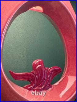 Vintage 1952 Aladdin Pink Milk Glass Table Lamp Mid Century Atomic 3 Way Light