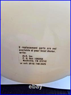 Vintage 1970s Aladdin Hurricane Lamp 23 Milk Glass Wheat & Daisy Tall with Chimney