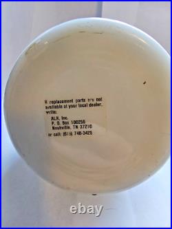 Vintage 1970s Aladdin Hurricane Lamp 23 Milk Glass Wheat & Daisy Tall with Chimney