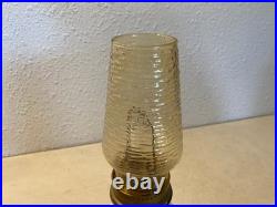 Vintage 1970s Aladdin Kerosene Lamp #15 Milk Glass Wheat & Daisy Tall Chimney
