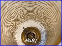 Vintage 1970s Aladdin Kerosene Lamp #15 Milk Glass Wheat & Daisy Tall Chimney